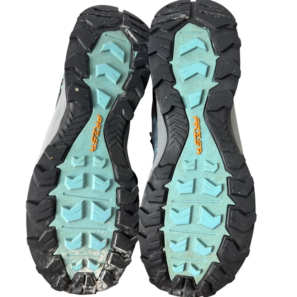 Scarpa Maverick MidGTX Hiking Boots Mens 7.5 Gore-Tex Waterproof Storm Grey Aqua